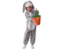 Role play-set for child Grey Bunny (jumpsuit with hood, bag), size 92/104 cm